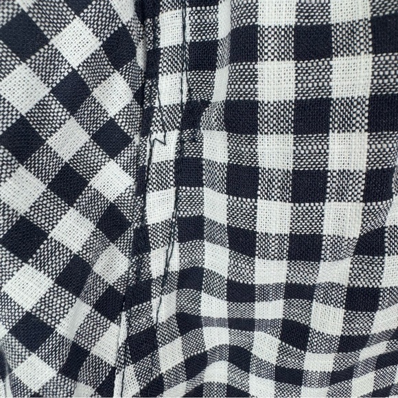 Bit & Bridle Navy and White Plaid Checkered Button Down Shirt Size Large - Picture 4 of 7